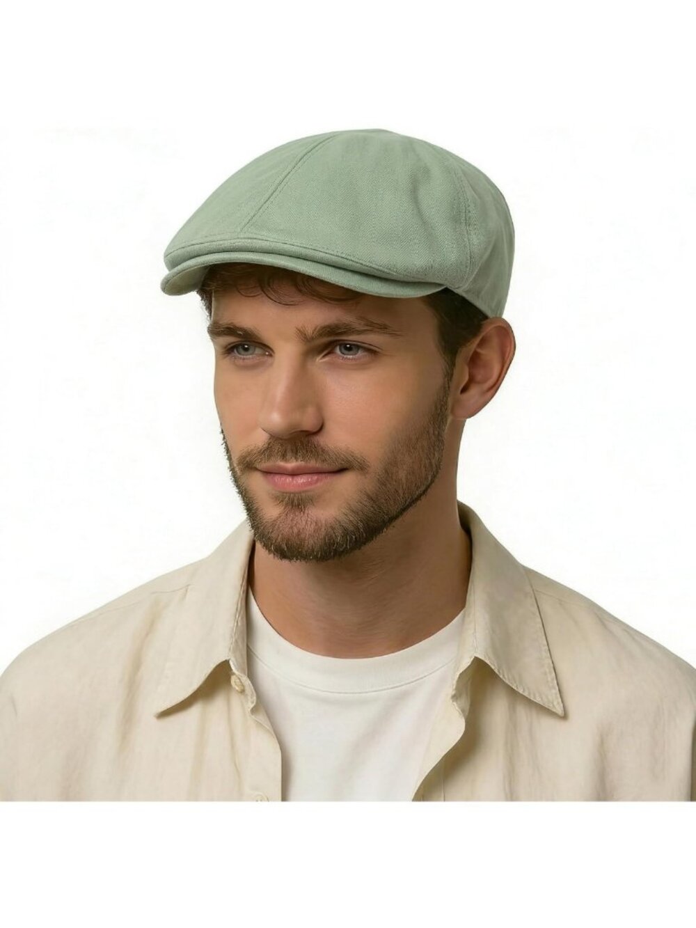 Men's Cotton Flat Cap | Lightweight Breathable Newsboy Hat for Summer, Golf